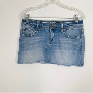 Aeropostale | Denim Mini Skirt Distressed Jean